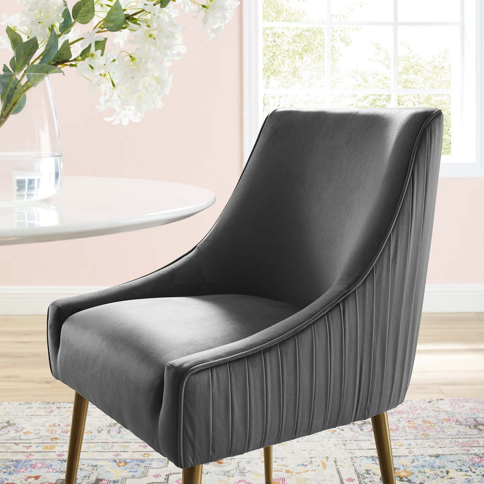 Modway Discern Pleated Back Upholstered Performance Velvet Dining Chair - EEI-3509 | Dining Chairs | Modishstore - 7