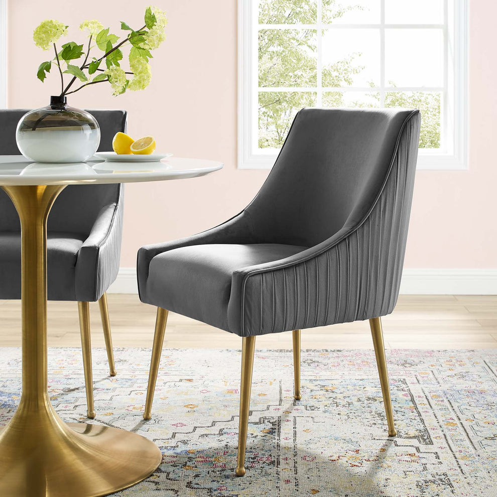 Modway Discern Pleated Back Upholstered Performance Velvet Dining Chair - EEI-3509 | Dining Chairs | Modishstore - 6