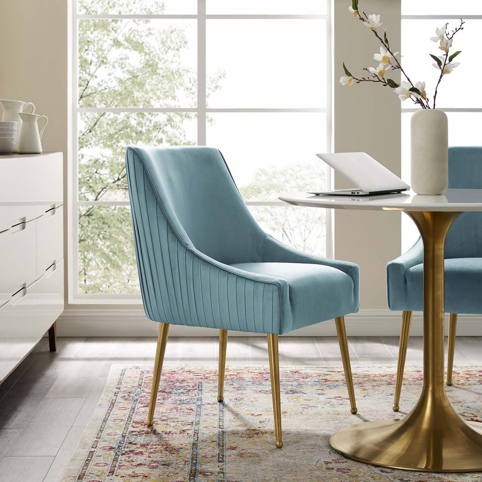 Modway Discern Pleated Back Upholstered Performance Velvet Dining Chair - EEI-3509 | Dining Chairs | Modishstore - 13