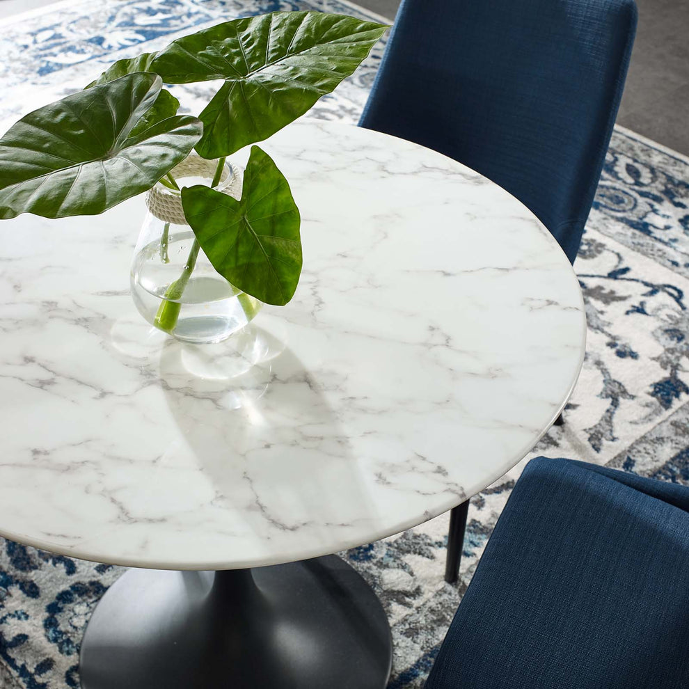 Modway Lippa 36" Round Artificial Marble Dining Table - EEI-3516 | Dining Tables | Modishstore - 2