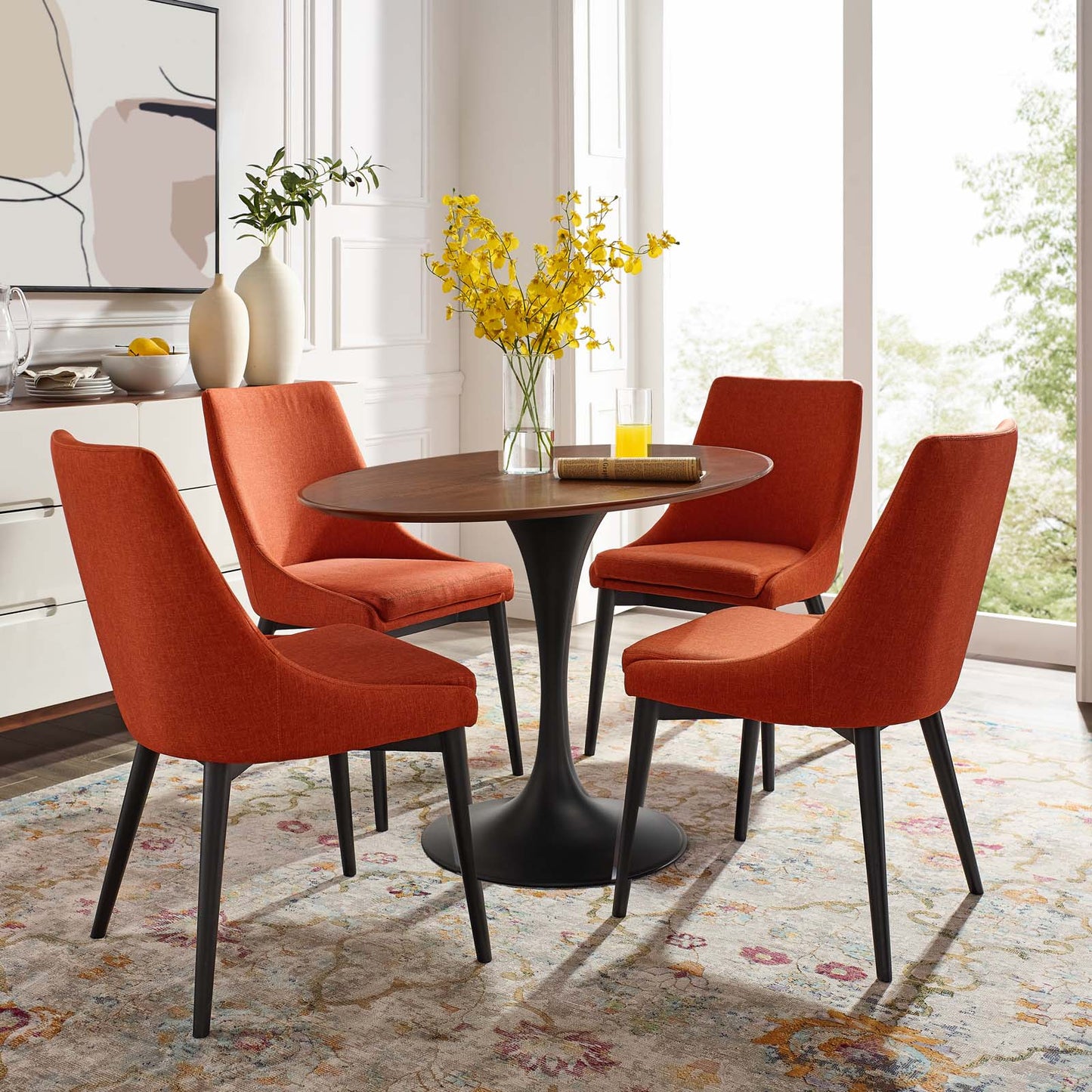 Modway Lippa 48" Oval Walnut Dining Table - EEI-3520 | Dining Tables | Modishstore - 2