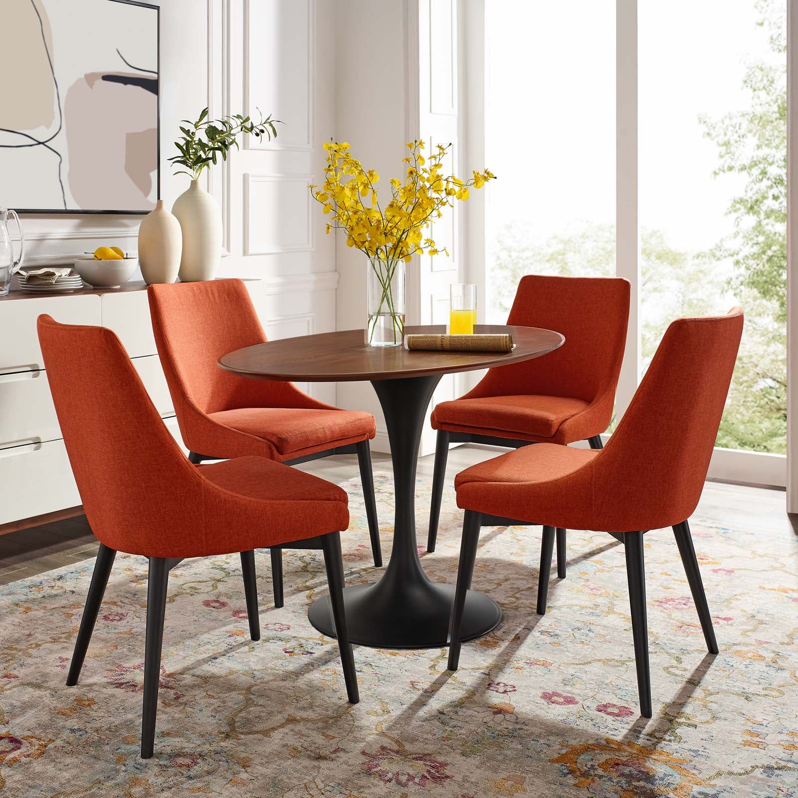 Modway Lippa 48" Oval Walnut Dining Table - EEI-3520 | Dining Tables | Modishstore - 2