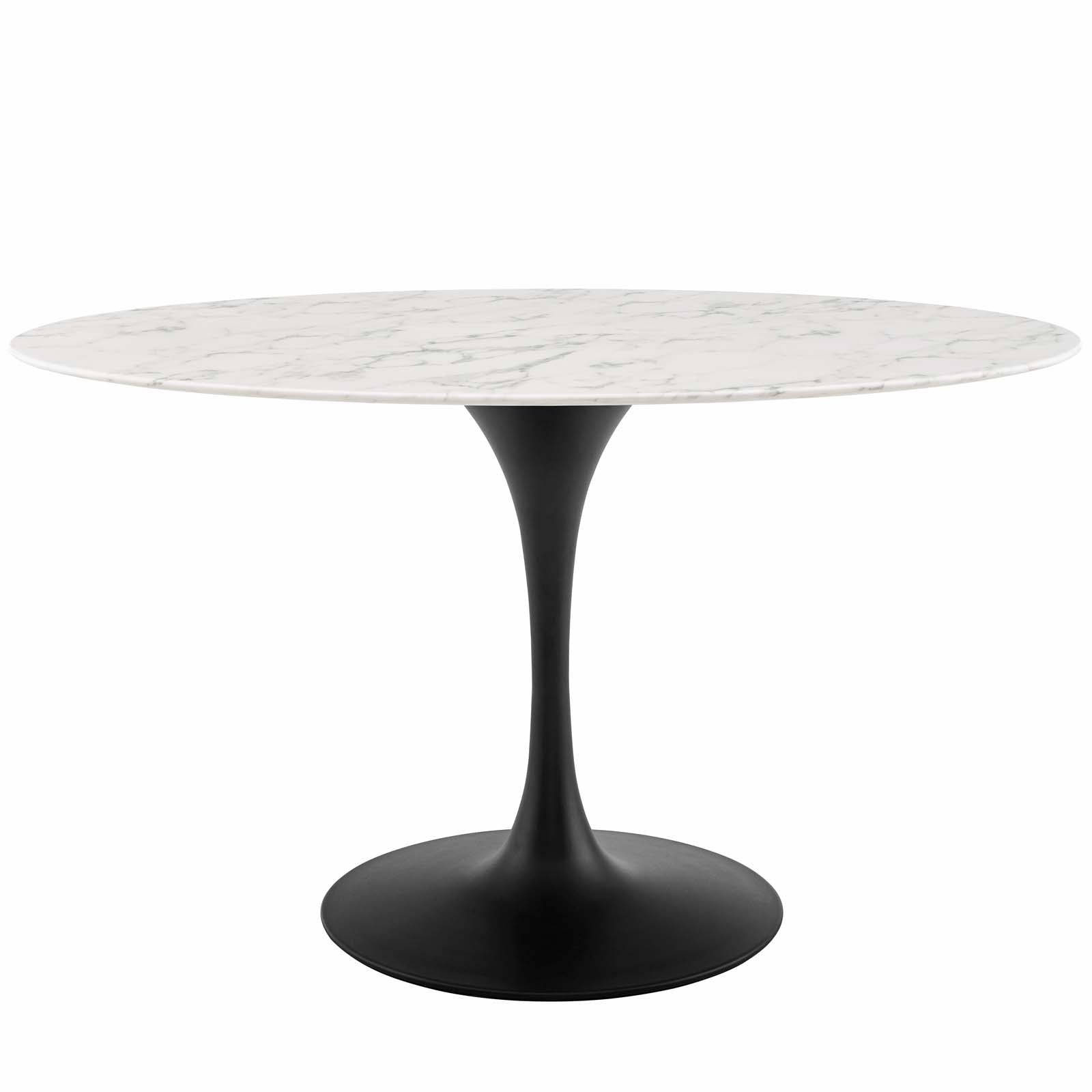 Modway Lippa 54" Oval Artificial Marble Dining Table | Dining Tables | Modishstore