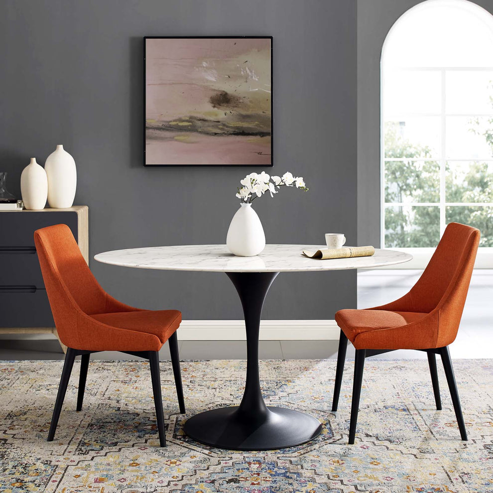 Modway Lippa 54" Oval Artificial Marble Dining Table - EEI-3530 | Dining Tables | Modishstore - 2