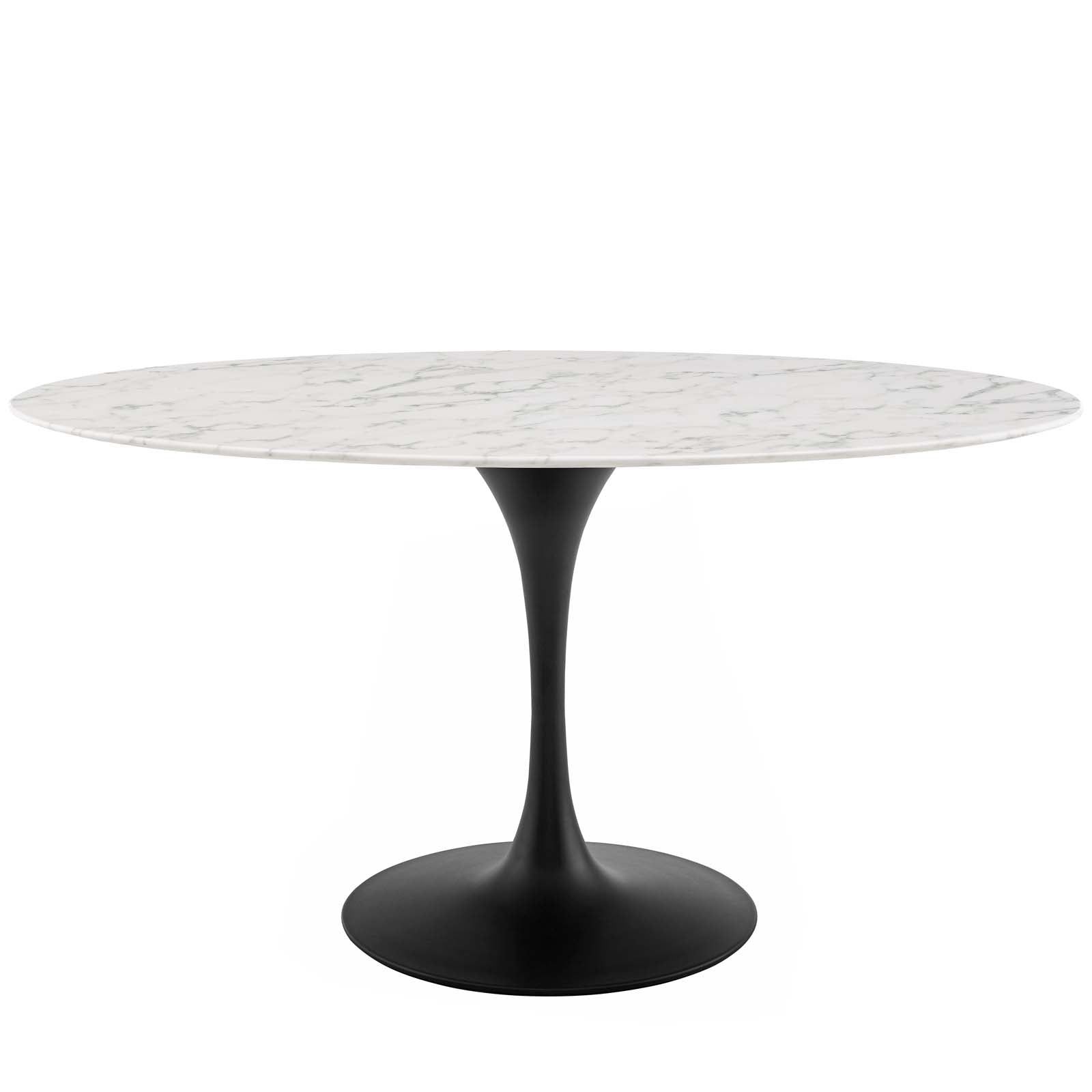 Modway Lippa 60" Oval Artificial Marble Dining Table | Dining Tables | Modishstore