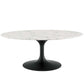 Modway Lippa 42" Oval-Shaped Artificial Marble Coffee Table-EEI-3534 | Coffee Tables | Modishstore-2