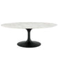 Modway Lippa 48" Oval-Shaped Artificial Marble Coffee Table-EEI-3537 | Coffee Tables | Modishstore