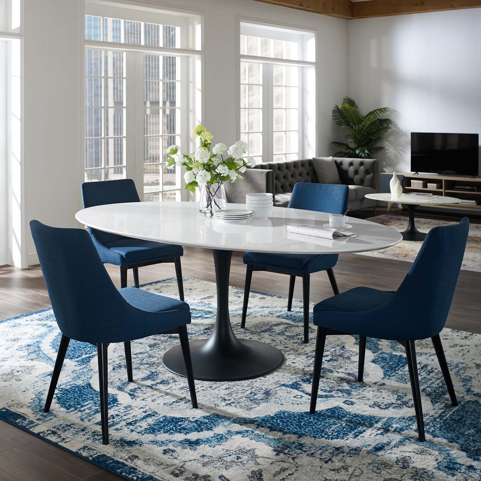 Modway Lippa 78" Oval Wood Dining Table | Dining Tables | Modishstore-3