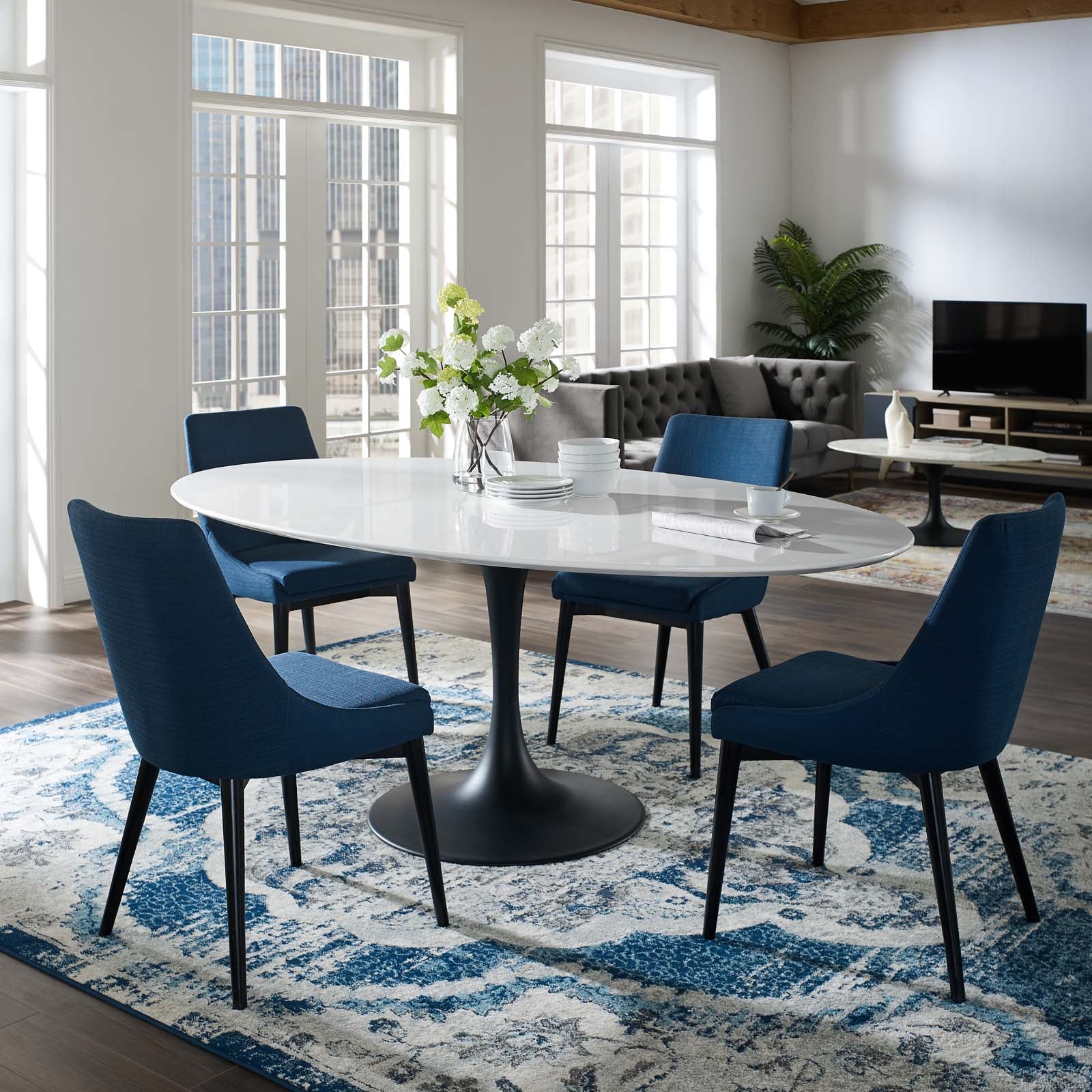 Modway Lippa 78" Oval Wood Dining Table - EEI-3540 | Dining Tables | Modishstore - 2