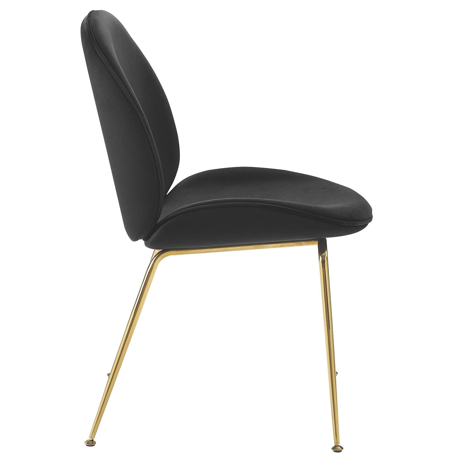Modway Scoop Gold Stainless Steel Leg Performance Velvet Dining Chair - EEI-3548 | Dining Chairs | Modishstore - 3