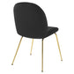 Modway Scoop Gold Stainless Steel Leg Performance Velvet Dining Chair - EEI-3548 | Dining Chairs | Modishstore - 5
