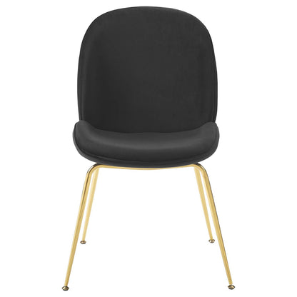 Modway Scoop Gold Stainless Steel Leg Performance Velvet Dining Chair - EEI-3548 | Dining Chairs | Modishstore - 4