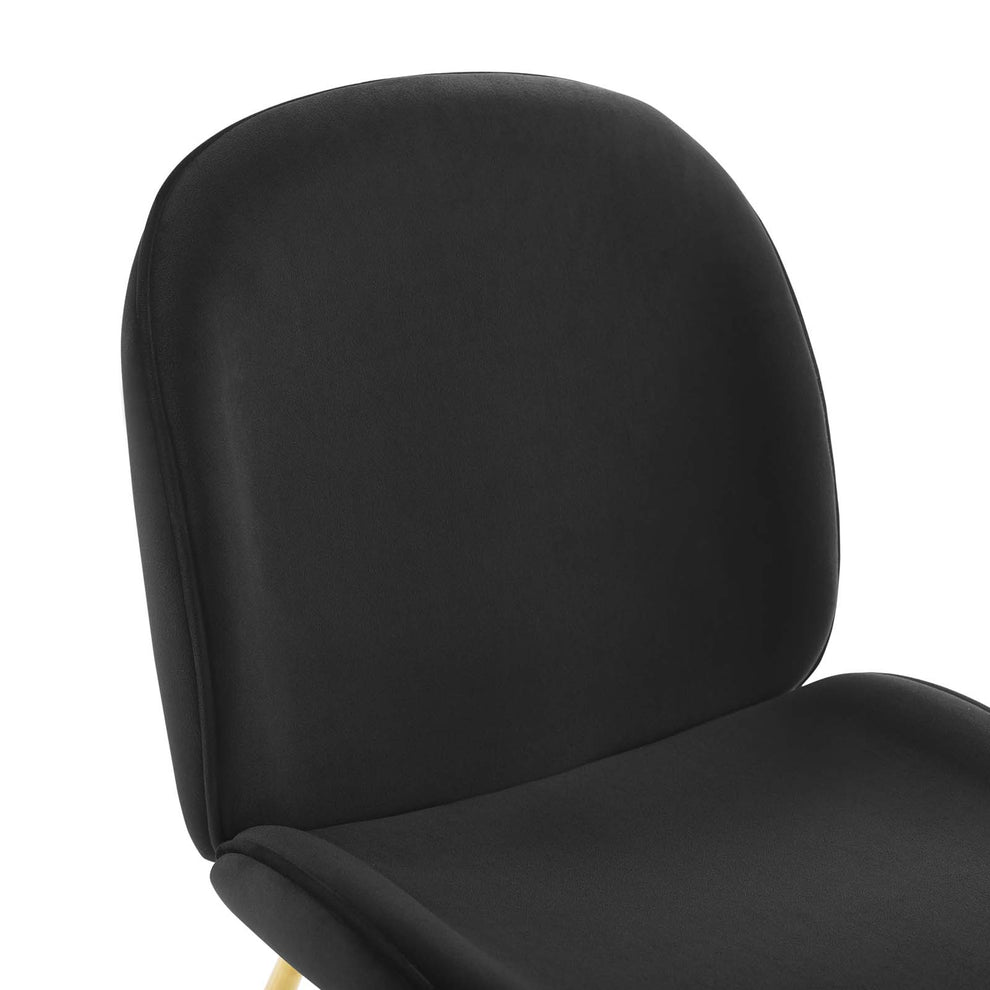 Modway Scoop Gold Stainless Steel Leg Performance Velvet Dining Chair - EEI-3548 | Dining Chairs | Modishstore - 2