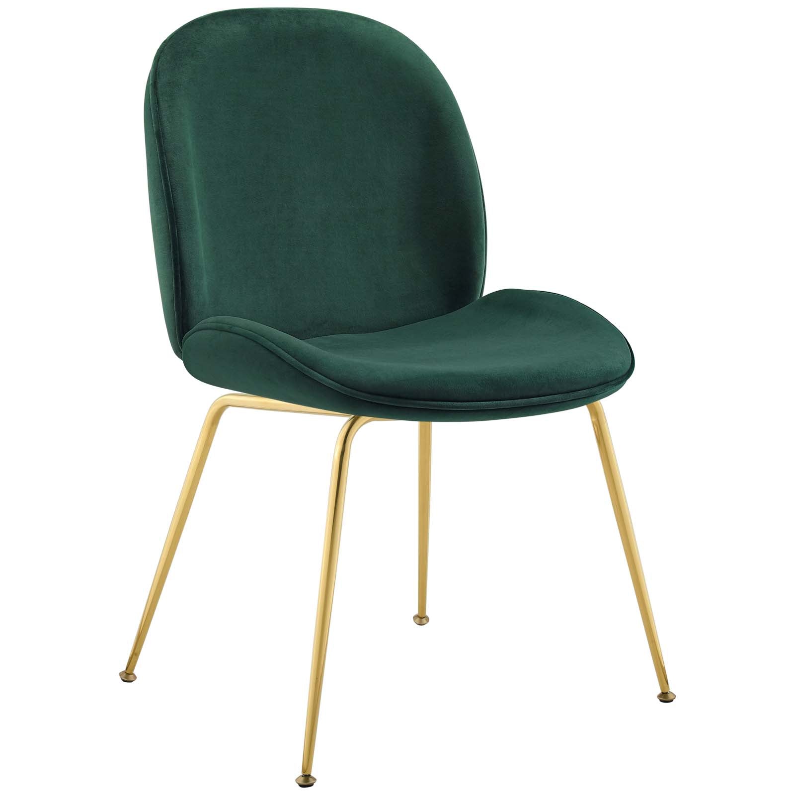 Modway Scoop Gold Stainless Steel Leg Performance Velvet Dining Chair | Dining Chairs | Modishstore-13