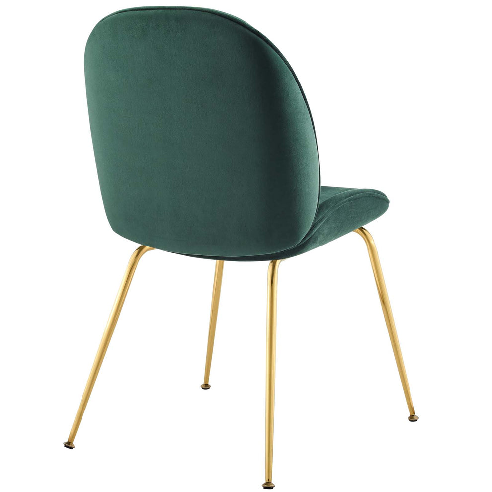 Modway Scoop Gold Stainless Steel Leg Performance Velvet Dining Chair - EEI-3548 | Dining Chairs | Modishstore - 14