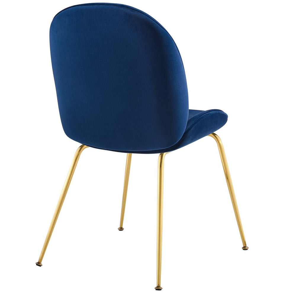 Modway Scoop Gold Stainless Steel Leg Performance Velvet Dining Chair - EEI-3548 | Dining Chairs | Modishstore - 20