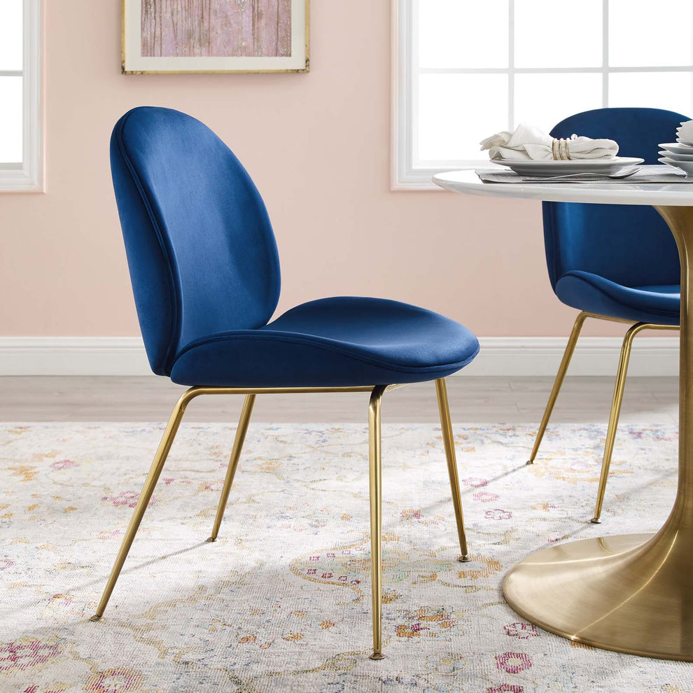 Modway Scoop Gold Stainless Steel Leg Performance Velvet Dining Chair - EEI-3548 | Dining Chairs | Modishstore - 25