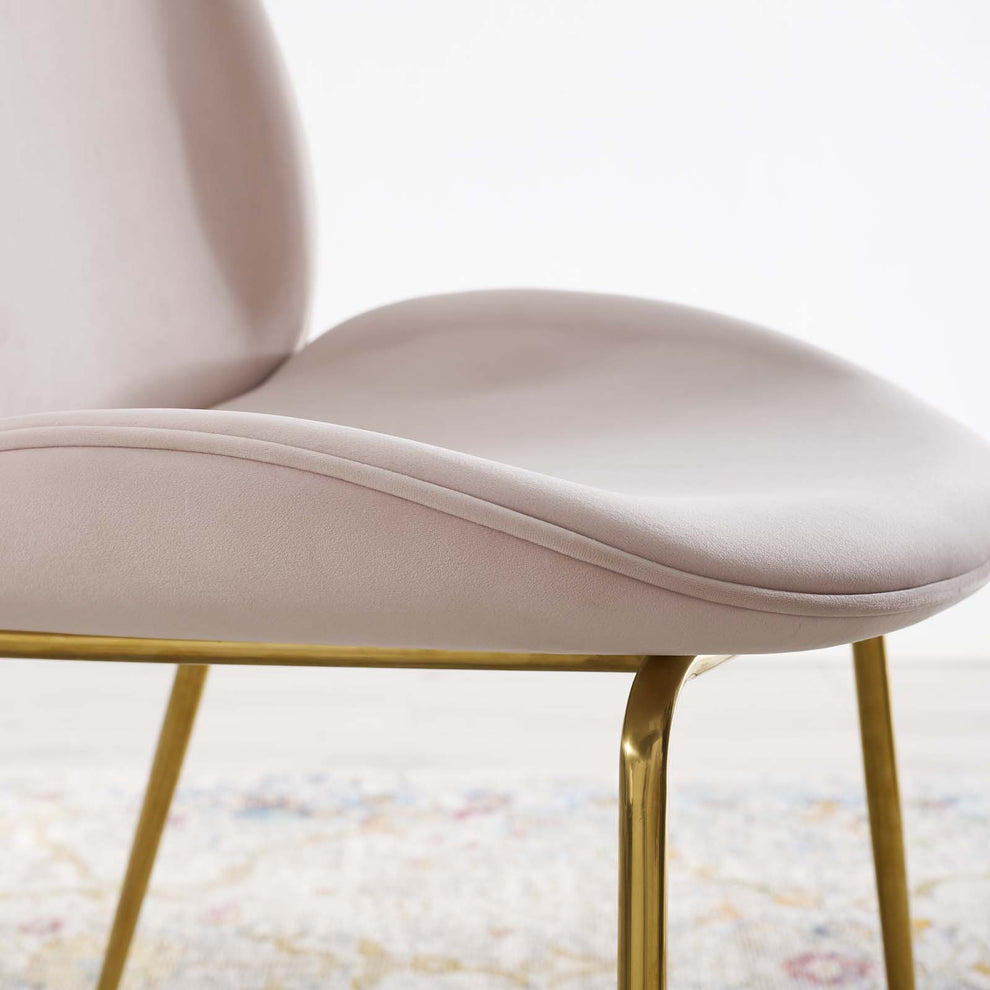 Modway Scoop Gold Stainless Steel Leg Performance Velvet Dining Chair - EEI-3548 | Dining Chairs | Modishstore - 26