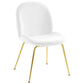 Modway Scoop Gold Stainless Steel Leg Performance Velvet Dining Chair | Dining Chairs | Modishstore-12