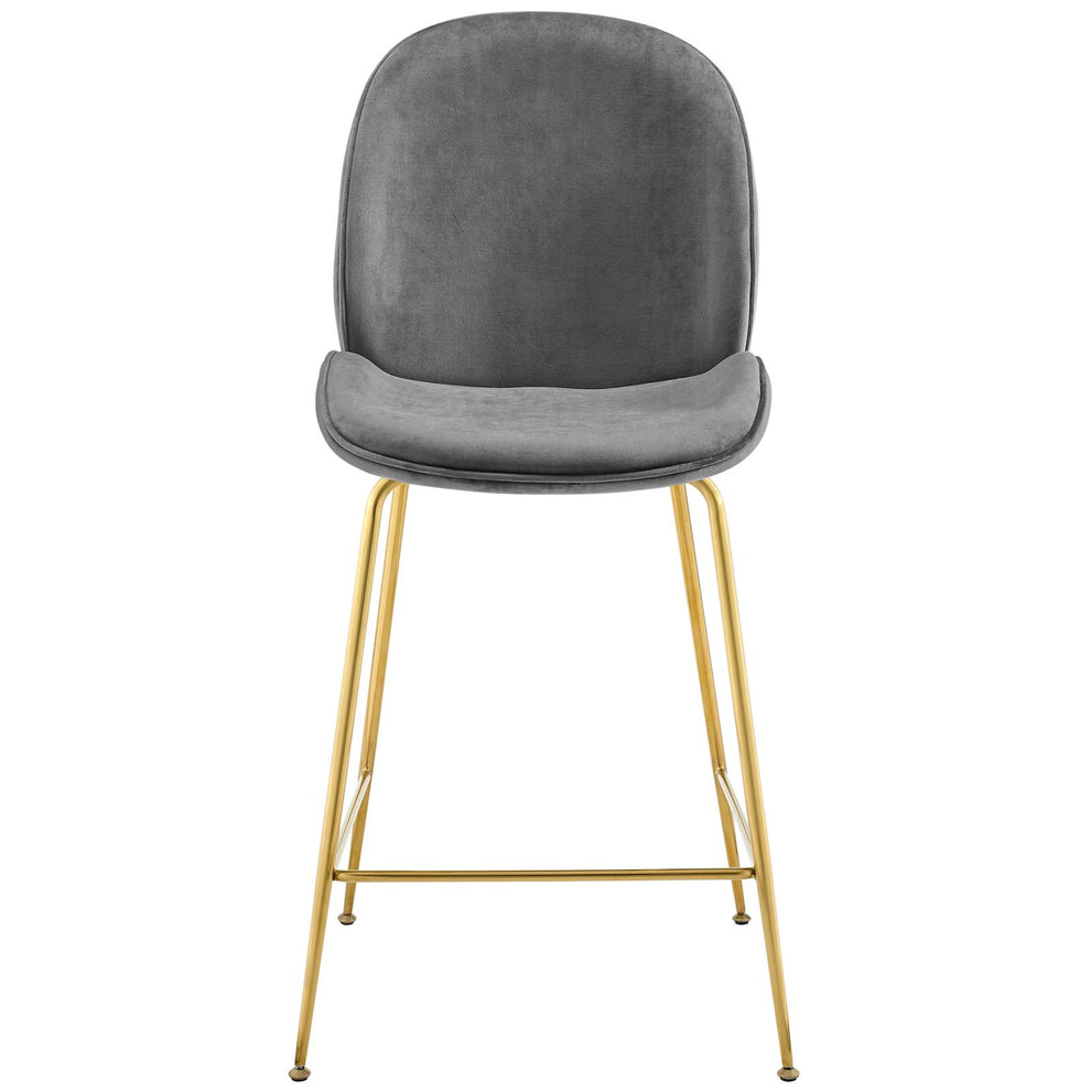 Modway Scoop Gold Stainless Steel Leg Performance Velvet Counter Stool - EEI-3549 | Counter Stools | Modishstore - 10
