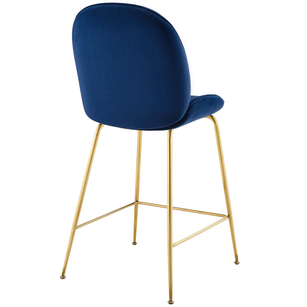Modway Scoop Gold Stainless Steel Leg Performance Velvet Counter Stool - EEI-3549 | Counter Stools | Modishstore - 14