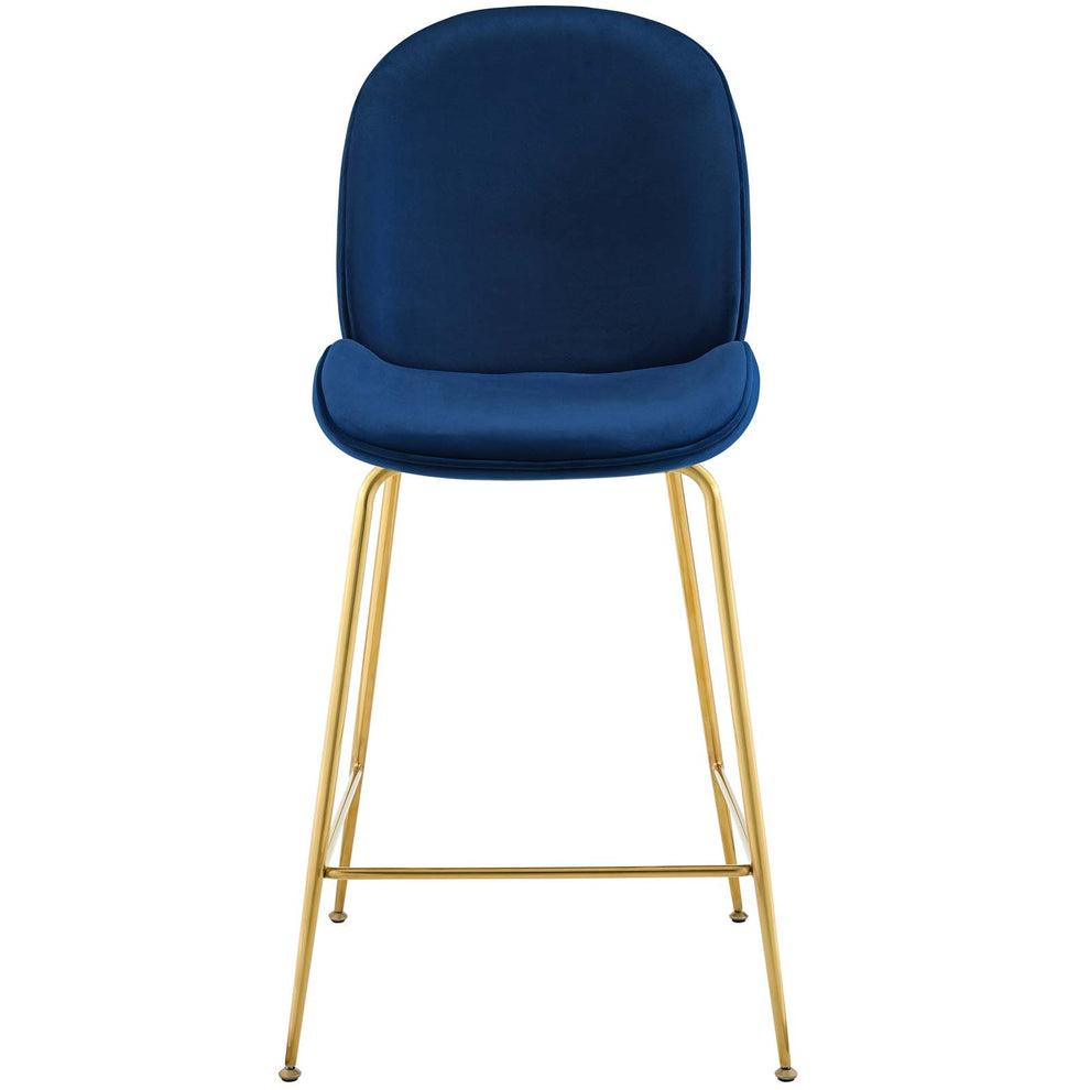 Modway Scoop Gold Stainless Steel Leg Performance Velvet Counter Stool - EEI-3549 | Counter Stools | Modishstore - 15