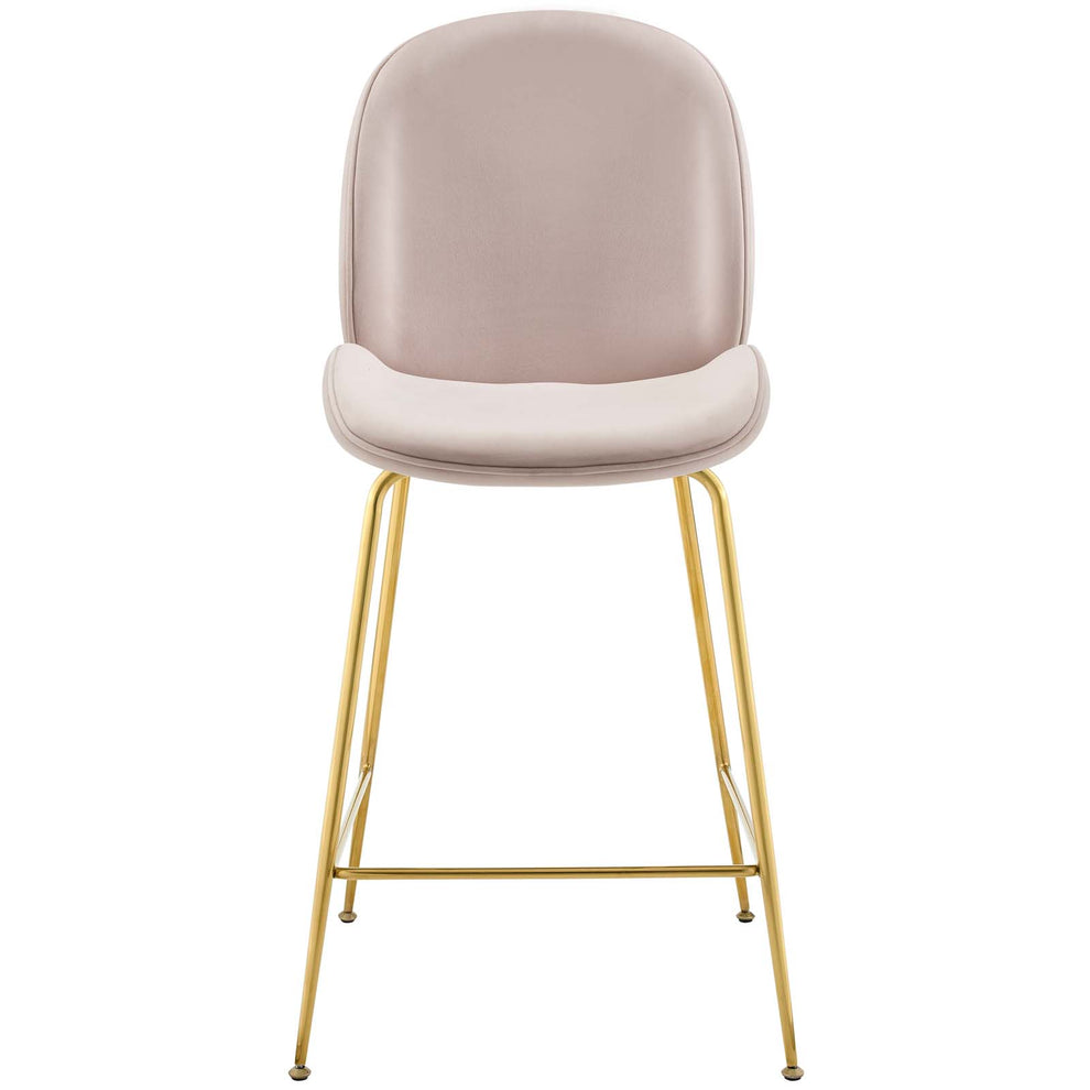 Modway Scoop Gold Stainless Steel Leg Performance Velvet Counter Stool - EEI-3549 | Counter Stools | Modishstore - 5