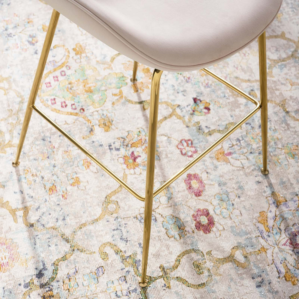 Modway Scoop Gold Stainless Steel Leg Performance Velvet Counter Stool - EEI-3549 | Counter Stools | Modishstore - 16