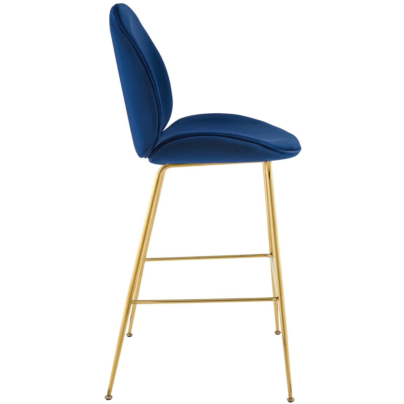 Modway Scoop Gold Stainless Steel Leg Performance Velvet Bar Stool - EEI-3550 | Bar Stools | Modishstore - 9