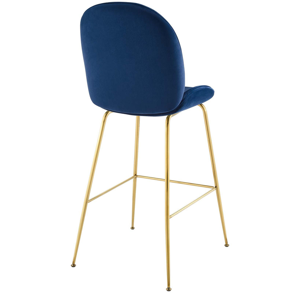 Modway Scoop Gold Stainless Steel Leg Performance Velvet Bar Stool - EEI-3550 | Bar Stools | Modishstore - 10