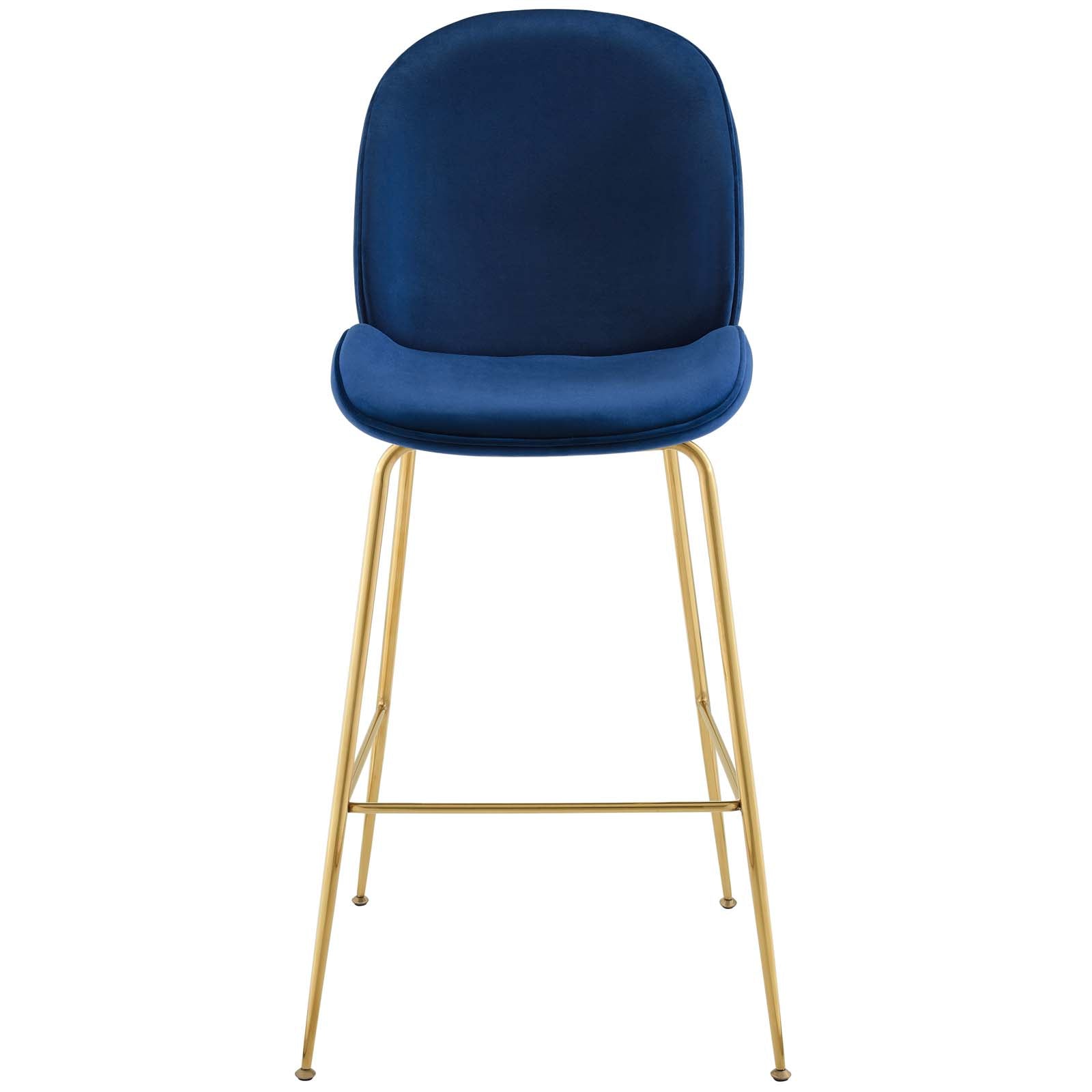 Modway Scoop Gold Stainless Steel Leg Performance Velvet Bar Stool - EEI-3550 | Bar Stools | Modishstore - 11