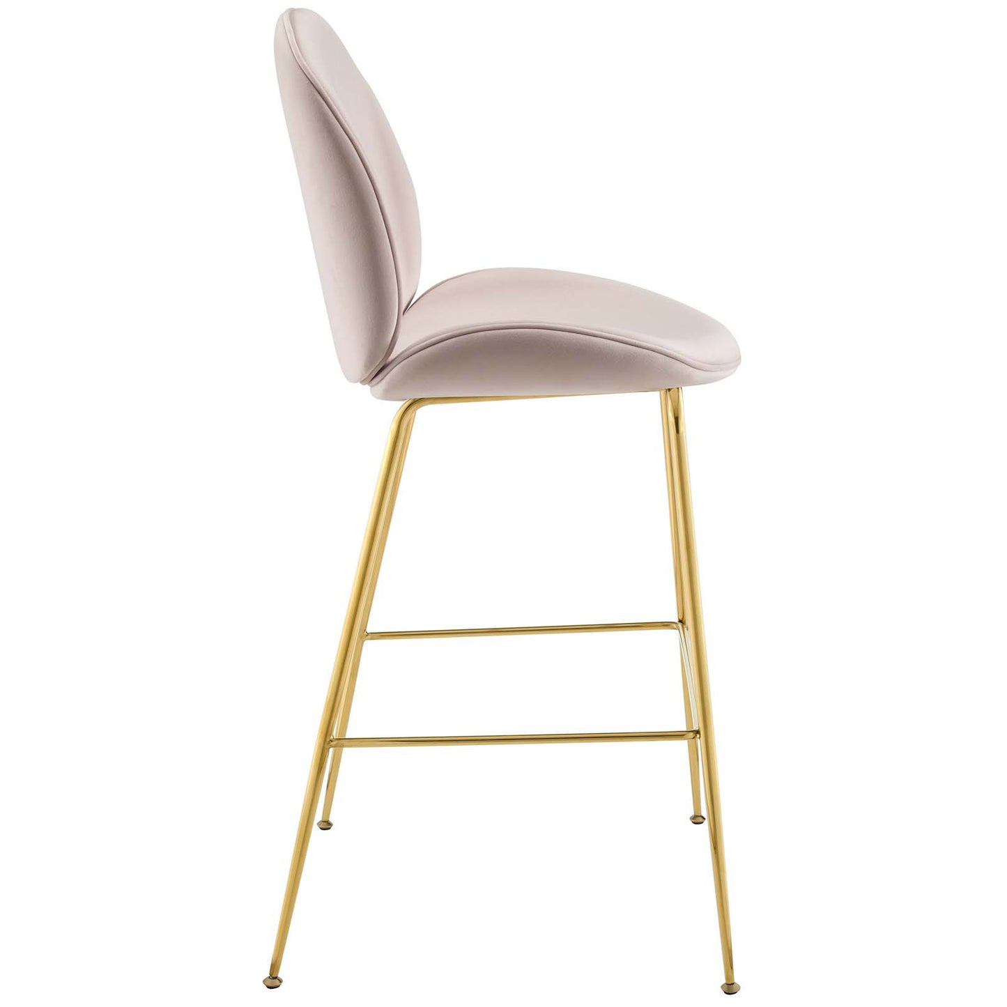 Modway Scoop Gold Stainless Steel Leg Performance Velvet Bar Stool - EEI-3550 | Bar Stools | Modishstore - 4