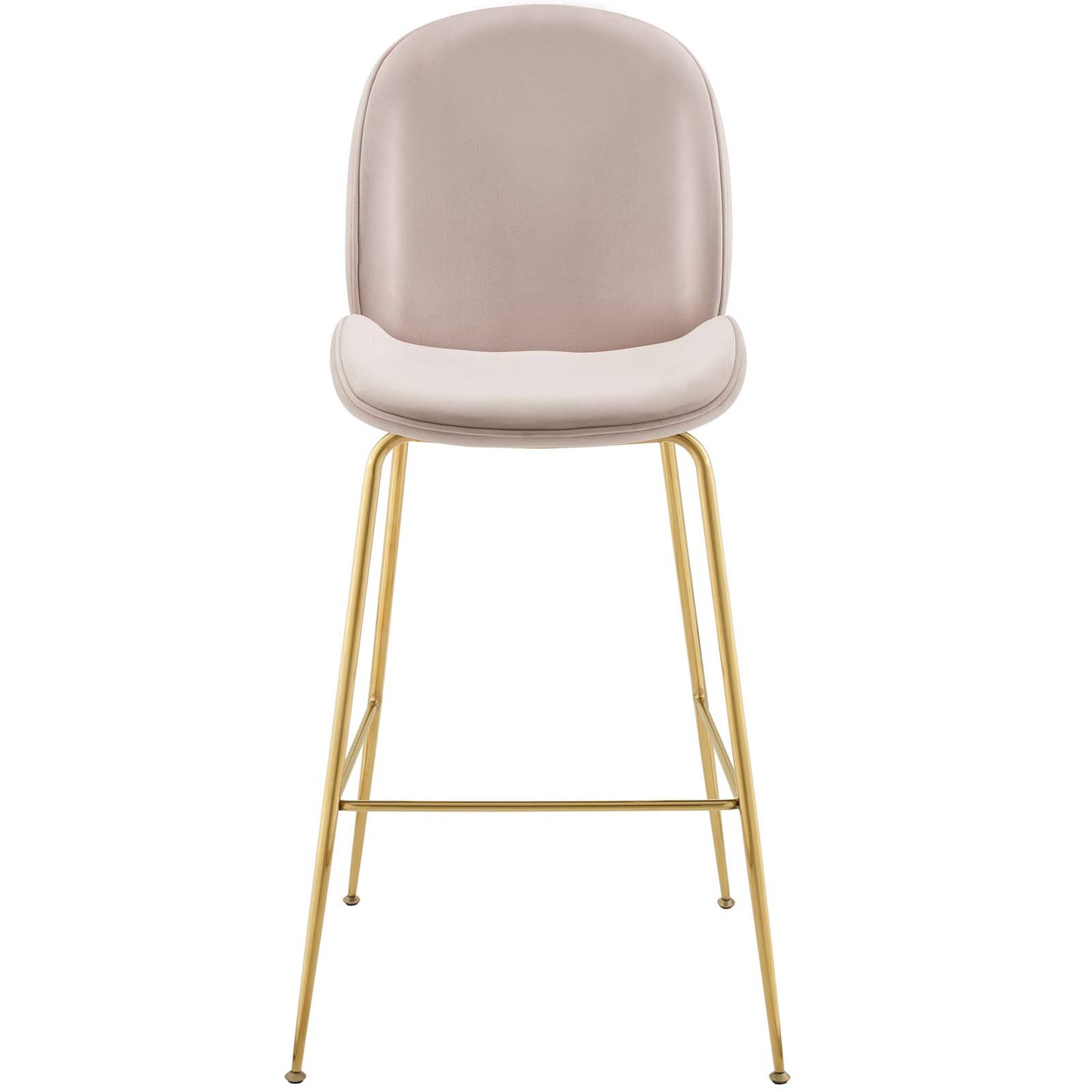 Modway Scoop Gold Stainless Steel Leg Performance Velvet Bar Stool - EEI-3550 | Bar Stools | Modishstore - 6