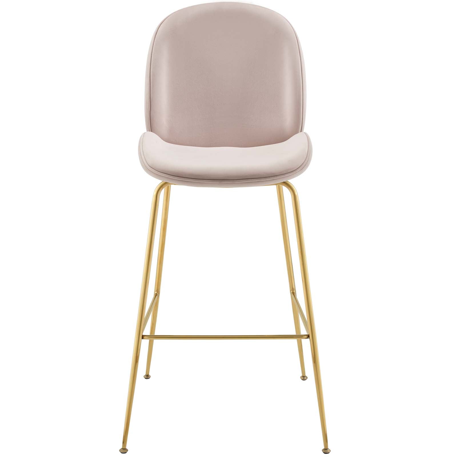 Modway Scoop Gold Stainless Steel Leg Performance Velvet Bar Stool - EEI-3550 | Bar Stools | Modishstore - 6