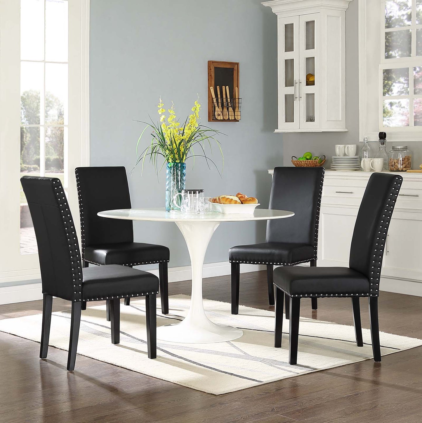 Modway Parcel Dining Side Chair Vinyl Set of 4 - EEI-3554 | Dining Chairs | Modishstore - 6