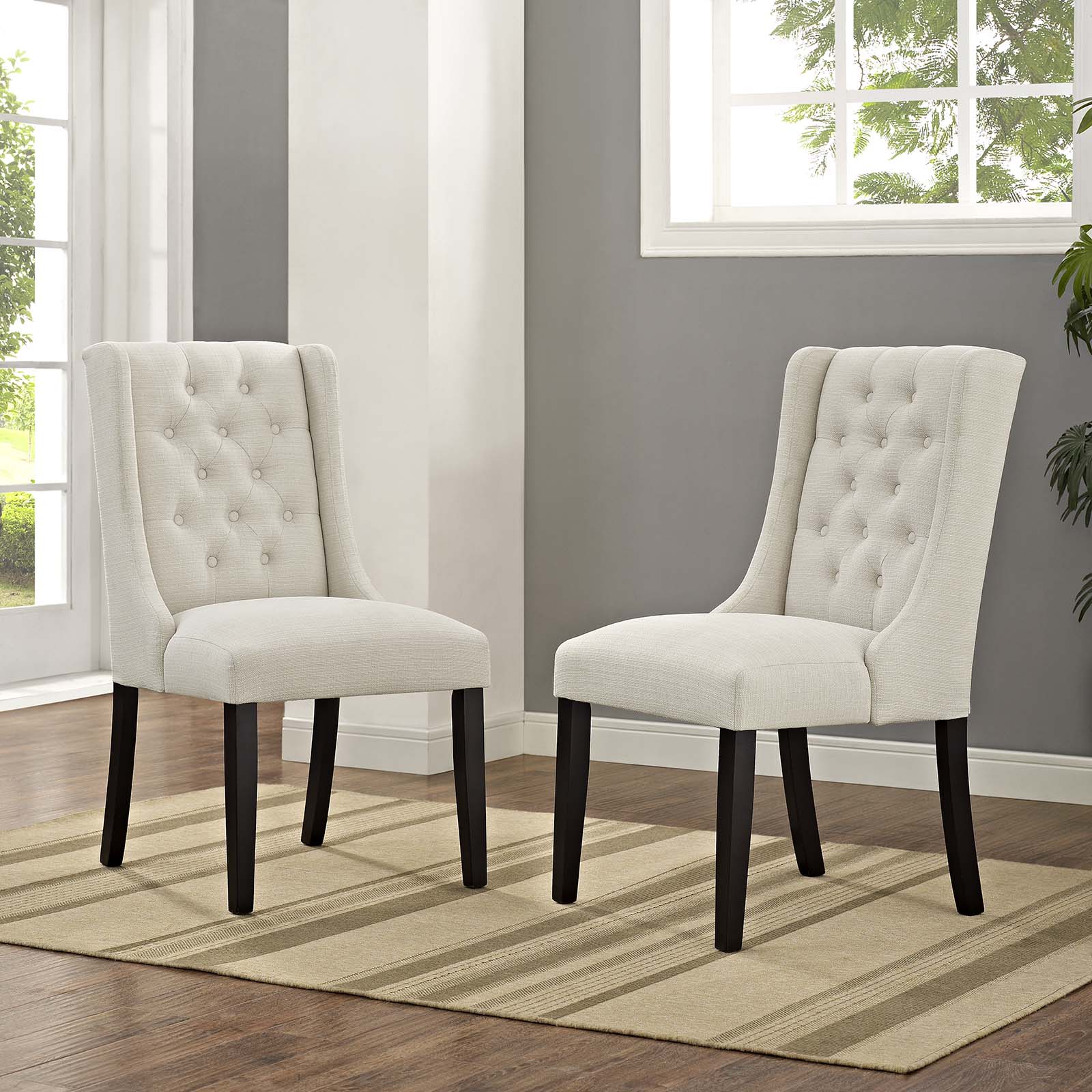 Modway Baronet Dining Chair Fabric Set of 2 | Dining Chairs | Modishstore-6