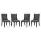 Modway Baronet Dining Chair Fabric Set of 4 | Dining Chairs | Modishstore-7