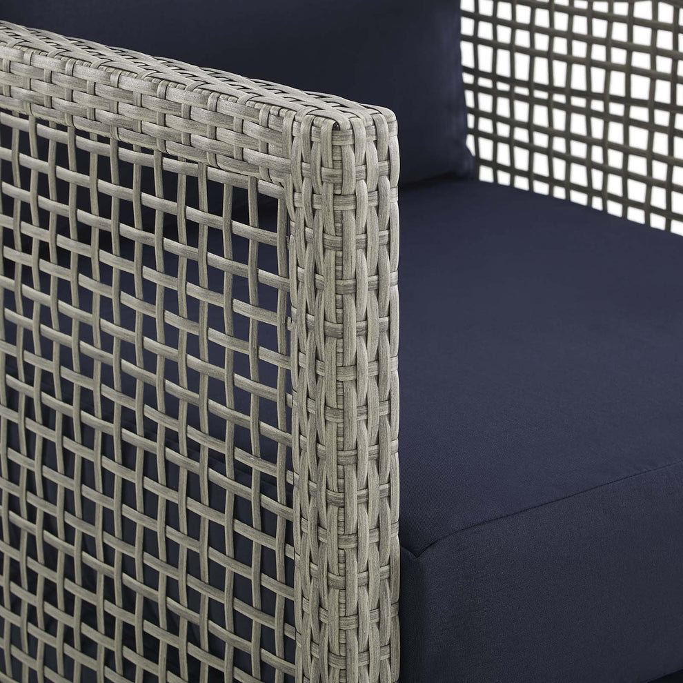 Modway Aura 6 Piece Outdoor Patio Wicker Rattan Set - EEI-3559 | Outdoor Sofas, Loveseats & Sectionals | Modishstore - 25