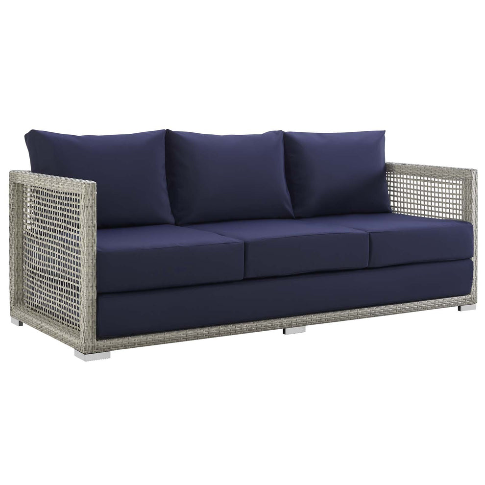 Modway Aura 6 Piece Outdoor Patio Wicker Rattan Set - EEI-3559 | Outdoor Sofas, Loveseats & Sectionals | Modishstore - 28