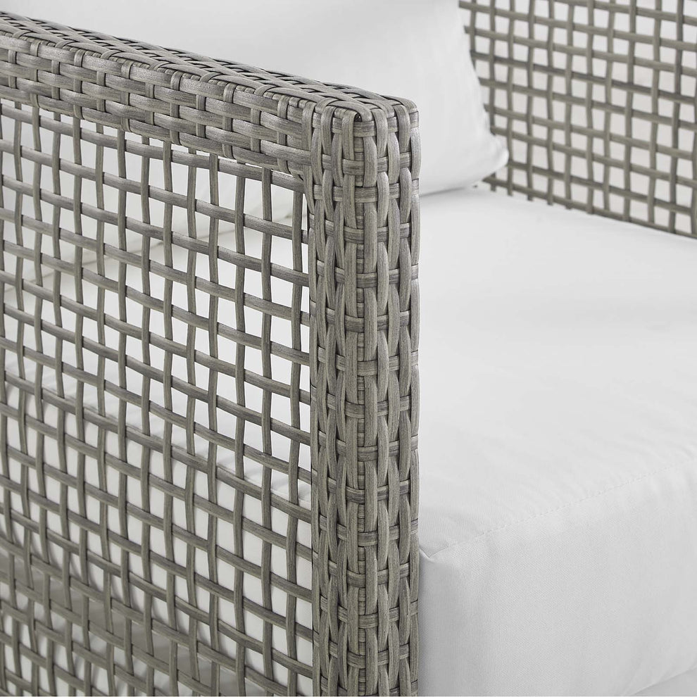 Modway Aura 6 Piece Outdoor Patio Wicker Rattan Set - EEI-3559 | Outdoor Sofas, Loveseats & Sectionals | Modishstore - 4