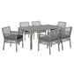 Modway Aura 7 Piece Outdoor Patio Wicker Rattan Set - EEI-3560 | Outdoor Dining Sets | Modishstore - 10