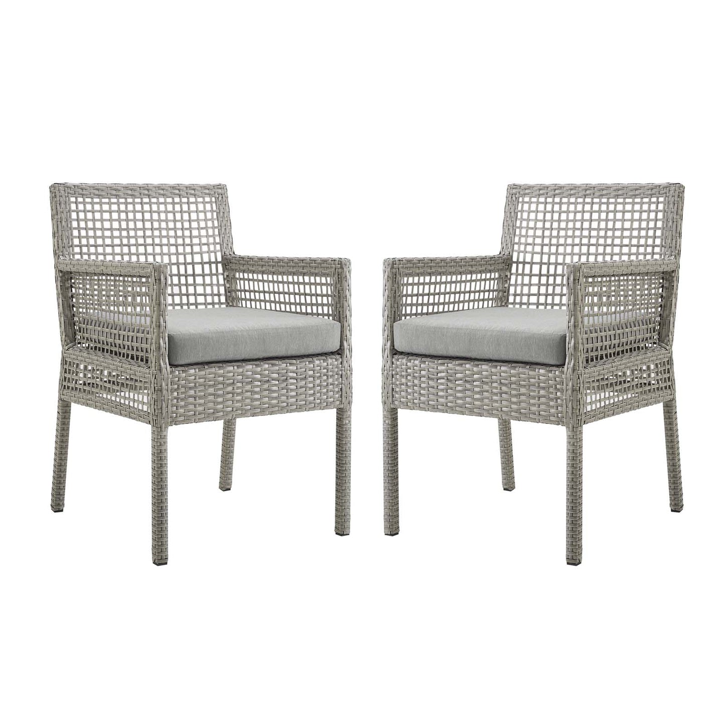 Modway Aura Dining Armchair Outdoor Patio Wicker Rattan Set of 2 - EEI-3561 | Outdoor Chairs | Modishstore - 7