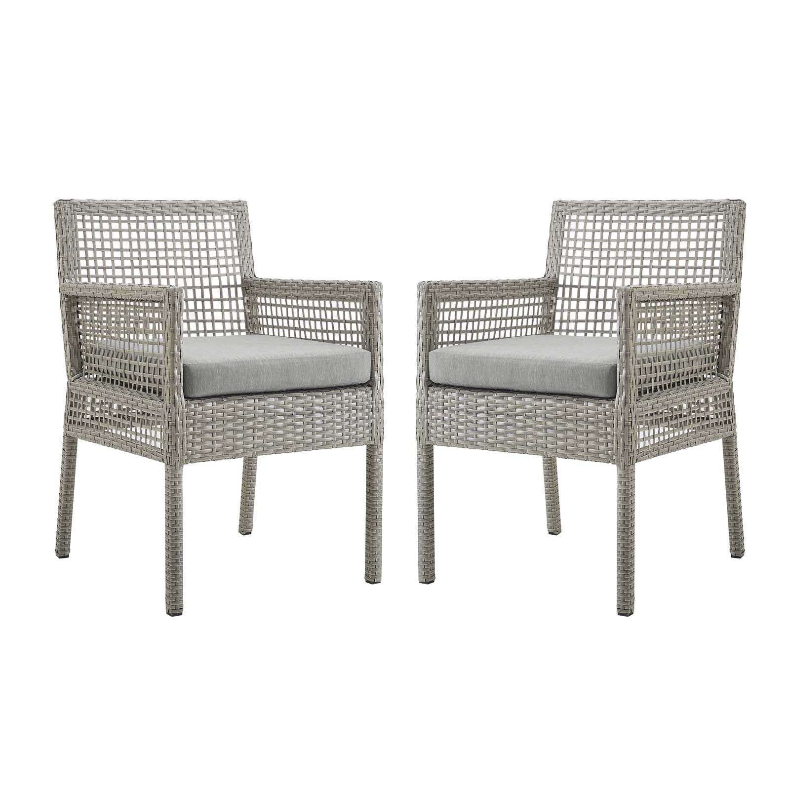 Modway Aura Dining Armchair Outdoor Patio Wicker Rattan Set of 2 - EEI-3561 | Outdoor Chairs | Modishstore - 7