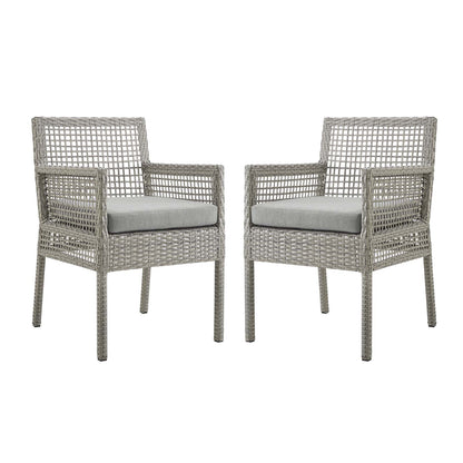 Modway Aura Dining Armchair Outdoor Patio Wicker Rattan Set of 2 - EEI-3561 | Outdoor Chairs | Modishstore - 7