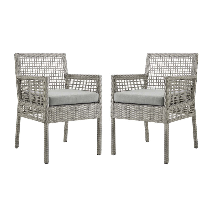 Modway Aura Dining Armchair Outdoor Patio Wicker Rattan Set of 2 - EEI-3561 | Outdoor Chairs | Modishstore - 7