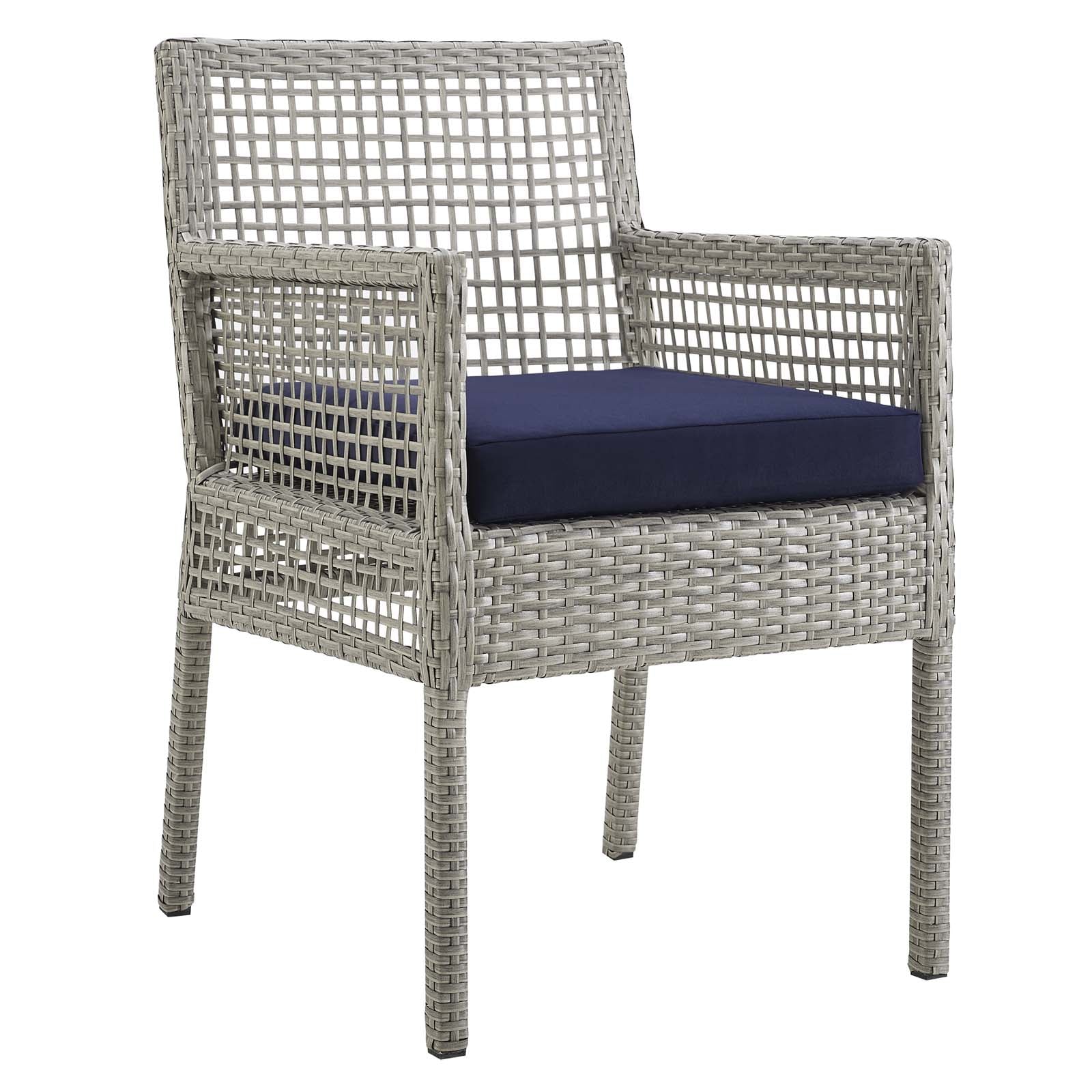 Modway Aura Dining Armchair Outdoor Patio Wicker Rattan Set of 2 - EEI-3561 | Outdoor Chairs | Modishstore - 2