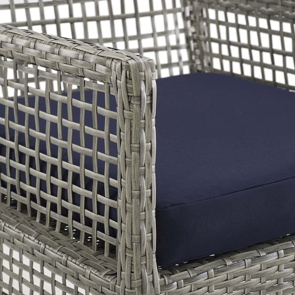 Modway Aura Dining Armchair Outdoor Patio Wicker Rattan Set of 2 - EEI-3561 | Outdoor Chairs | Modishstore - 3