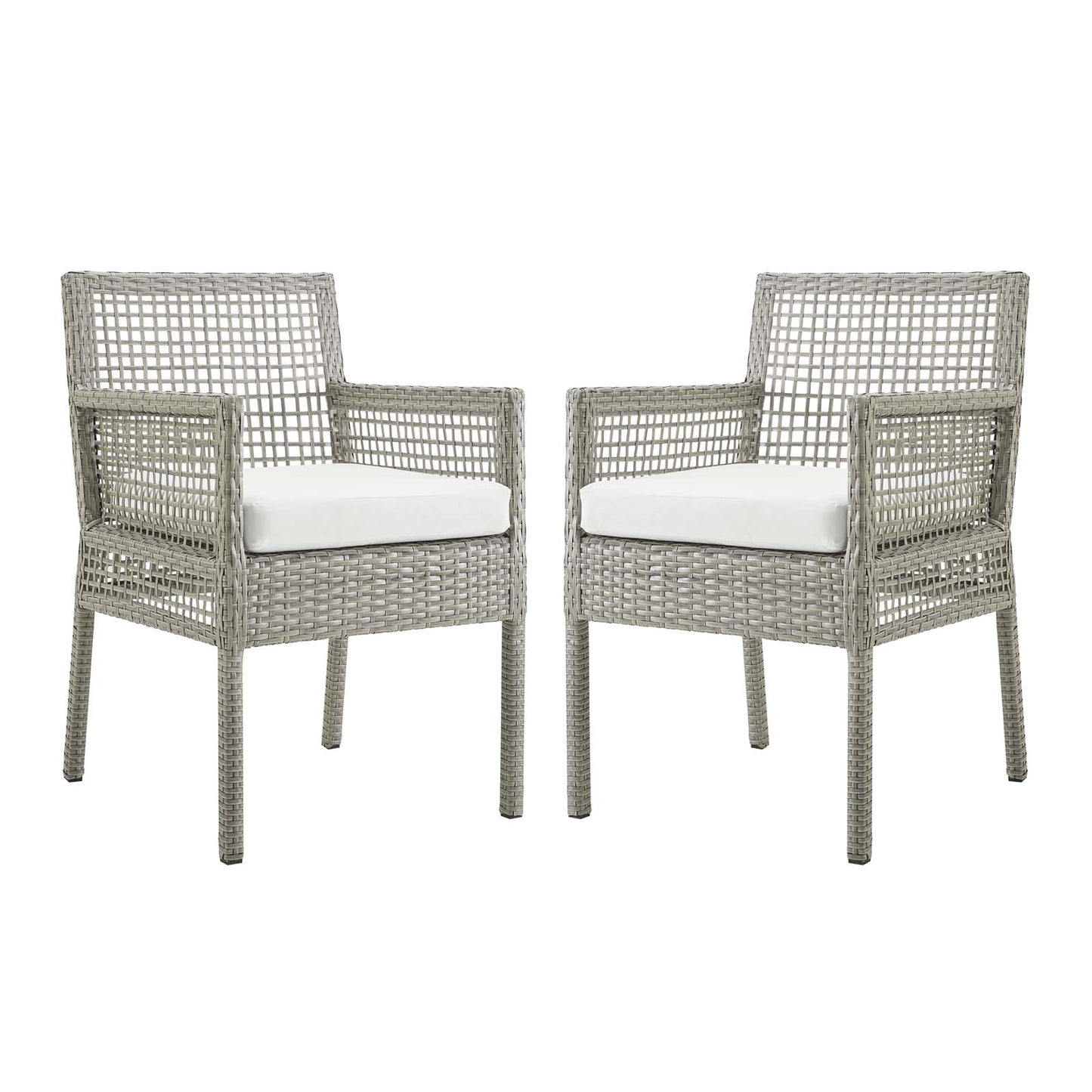 Modway Aura Dining Armchair Outdoor Patio Wicker Rattan Set of 2 - EEI-3561 | Outdoor Chairs | Modishstore - 12
