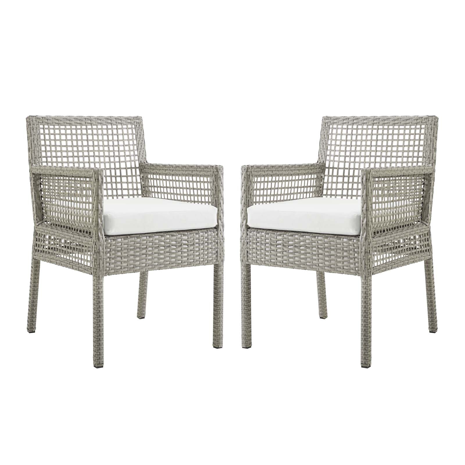 Modway Aura Dining Armchair Outdoor Patio Wicker Rattan Set of 2 - EEI-3561 | Outdoor Chairs | Modishstore - 12