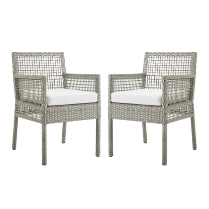 Modway Aura Dining Armchair Outdoor Patio Wicker Rattan Set of 2 - EEI-3561 | Outdoor Chairs | Modishstore - 12